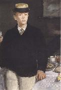 Edouard Manet Le dejeuner dans l'atelier (detail) (mk40) Spain oil painting artist